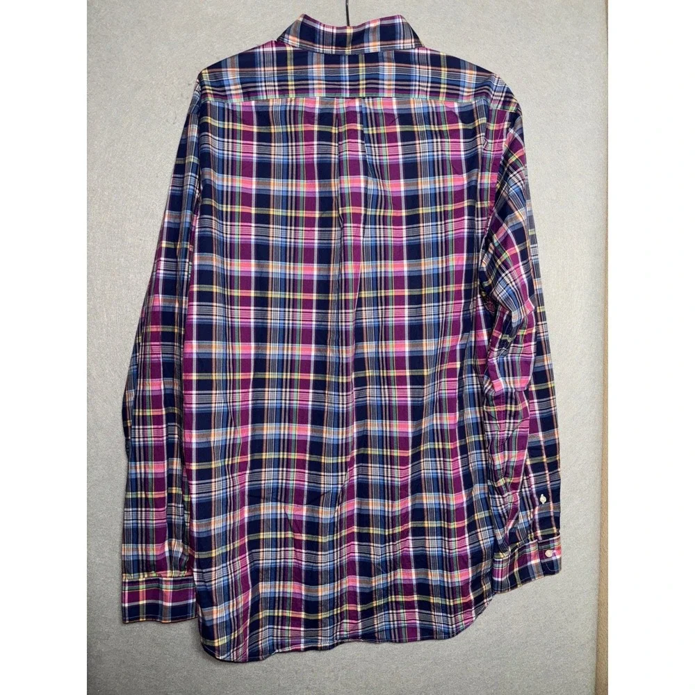Polo Ralph Lauren Mens XL Plaid Button Down Shirt Cotton Pony Wedding Heritage‎